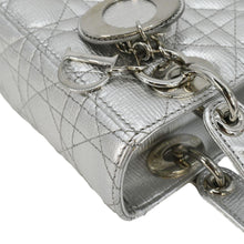 Load image into Gallery viewer, CHRISTIAN DIOR Lady Dior Lambskin Leather Shoulder Bag Metallic Silver
