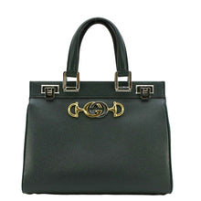 Load image into Gallery viewer, GUCCI Zumi Small Leather Top Handle Shoulder Bag Green 569712
