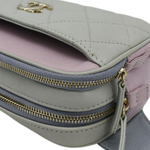 Load image into Gallery viewer, CHANEL CC Double Zip Quilted Leather Tri-Color Belt Bag Pink
