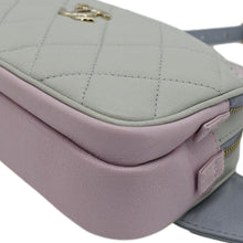 Load image into Gallery viewer, CHANEL CC Double Zip Quilted Leather Tri-Color Belt Bag Pink
