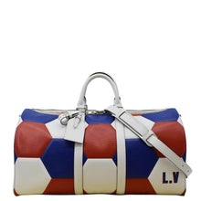 Load image into Gallery viewer, LOUIS VUITTON Keepall 50 FIFA Cup Bandouliere Leather Travel Bag Multicolor
