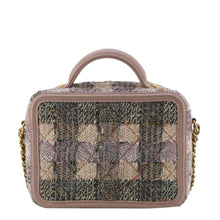 Load image into Gallery viewer, Chanel Filigree CC Small Vanity Case Tweed Shoulder Bag Pink
