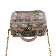 Load image into Gallery viewer, Chanel Filigree CC Small Vanity Case Tweed Shoulder Bag Pink
