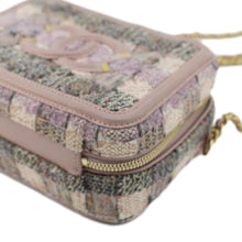 Load image into Gallery viewer, Chanel Filigree CC Small Vanity Case Tweed Shoulder Bag Pink
