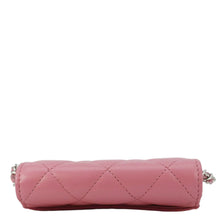 Load image into Gallery viewer, Chanel Classic Mini Flap Quilted Lambskin Leather Card Holder On Chain Pink
