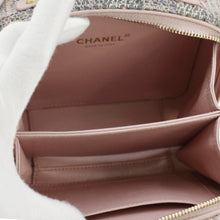 Load image into Gallery viewer, Chanel Filigree CC Small Vanity Case Tweed Shoulder Bag Pink
