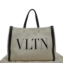 Load image into Gallery viewer, VALENTINO GARAVANI VLNT Small Canvas Tote Bag Cream
