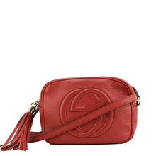 Load image into Gallery viewer, GUCCI Soho Disco Camera Leather Crossbody Bag Red 308364
