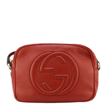 Load image into Gallery viewer, GUCCI Soho Disco Camera Leather Crossbody Bag Red 308364
