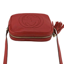 Load image into Gallery viewer, GUCCI Soho Disco Camera Leather Crossbody Bag Red 308364
