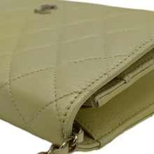 Load image into Gallery viewer, CHANEL WOC Quilted Leather Crossbody Bag Light Green corner look
