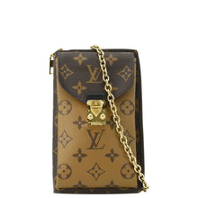 Load image into Gallery viewer, LOUIS VUITTON Metis Reverse Monogram Canvas Vertical Zippy Chain Wallet Brown
