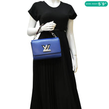 Load image into Gallery viewer, LOUIS VUITTON Twist MM Shoulder Bag Blue dumy look
