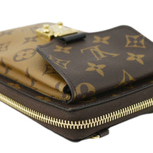 Load image into Gallery viewer, LOUIS VUITTON Metis Reverse Monogram Canvas Vertical Zippy Chain Wallet Brown
