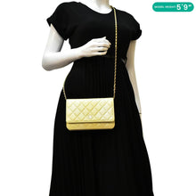 Load image into Gallery viewer, CHANEL WOC Quilted Leather Crossbody Bag Light Green dummy look
