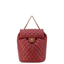 Load image into Gallery viewer, CHANEL Urban Spirit Quilted Leather Backpack Bag Red
