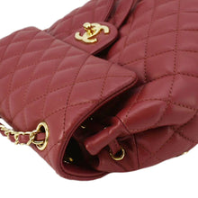 Load image into Gallery viewer, CHANEL Urban Spirit Quilted Leather Backpack Bag Red
