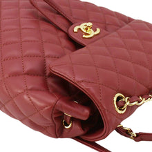 Load image into Gallery viewer, CHANEL Urban Spirit Quilted Leather Backpack Bag Red
