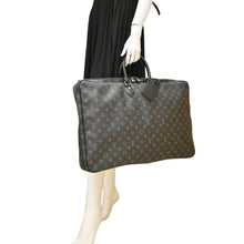 Load image into Gallery viewer, LOUIS VUITTON 2 Hangers Monogram Eclipse Garment Cover Bag Black dummy  loook
