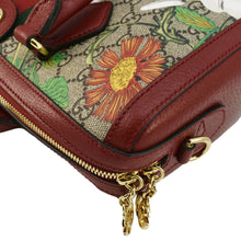 Load image into Gallery viewer, GUCCI Ophidia Flora Web GG Supreme Canvas Top Handle Shoulder Bag Red 524532
