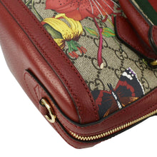 Load image into Gallery viewer, GUCCI Ophidia Flora Web GG Supreme Canvas Top Handle Shoulder Bag Red 524532
