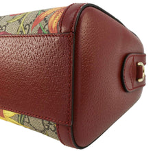 Load image into Gallery viewer, GUCCI Ophidia Flora Web GG Supreme Canvas Top Handle Shoulder Bag Red 524532
