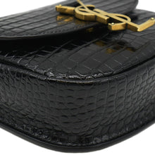 Load image into Gallery viewer, YVES SAINT LAURENT Kaia Small  Embossed Leather Satchel Bag Black
