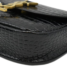 Load image into Gallery viewer, YVES SAINT LAURENT Kaia Small  Embossed Leather Satchel Bag Black
