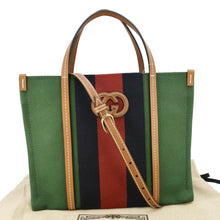 Load image into Gallery viewer, GUCCI GG Interlocking Canvas Web Tote Bag Tri Color Green 727728
