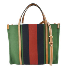 Load image into Gallery viewer, GUCCI GG Interlocking Canvas Web Tote Bag Tri Color Green 727728
