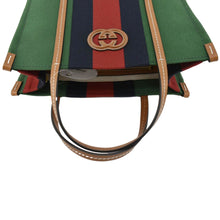 Load image into Gallery viewer, GUCCI GG Interlocking Canvas Web Tote Bag Tri Color Green 727728
