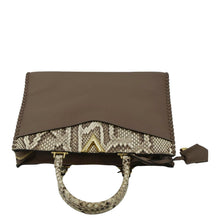 Load image into Gallery viewer, LOUIS VUITTON Very Zipped Python Leather Tote Shoulder Bag Beige
