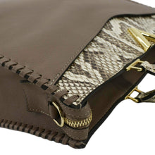 Load image into Gallery viewer, LOUIS VUITTON Very Zipped Python Leather Tote Shoulder Bag Beige
