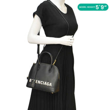 Load image into Gallery viewer, BALENCIAGA Ville Top Handle Grained Leather Crossbody Bag Black
