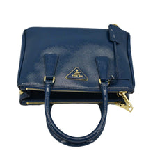 Load image into Gallery viewer, PRADA Galleria Double-Zip Mini Saffiano Leather Tote Bag Blue
