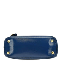 Load image into Gallery viewer, PRADA Galleria Double-Zip Mini Saffiano Leather Tote Bag Blue
