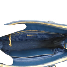 Load image into Gallery viewer, PRADA Galleria Double-Zip Mini Saffiano Leather Tote Bag Blue
