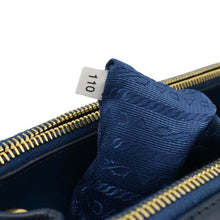 Load image into Gallery viewer, PRADA Galleria Double-Zip Mini Saffiano Leather Tote Bag Blue
