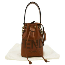 Load image into Gallery viewer, FENDI Mon Tresor Leather Bucket Hobo Bag Brown
