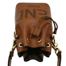 Load image into Gallery viewer, FENDI Mon Tresor Leather Bucket Hobo Bag Brown
