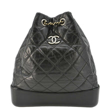 Load image into Gallery viewer, CHANEL Gabrielle Quilted Aged Calfskin Leather Backpack Bag Black
