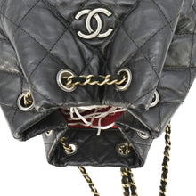 Load image into Gallery viewer, CHANEL Gabrielle Quilted Aged Calfskin Leather Backpack Bag Black
