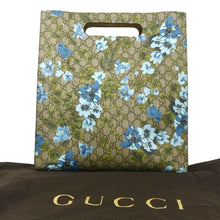 Load image into Gallery viewer, GUCCI GG Print Floral Supreme Tote Bag Blue 419582
