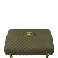 Load image into Gallery viewer, CHANEL Classic Jumbo  Crossbody Bag Olive upper look
