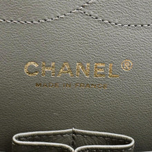 Load image into Gallery viewer, CHANEL Classic Jumbo Flap Chevron Leather Crossbody Bag Olive
