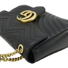 Load image into Gallery viewer, GUCCI GG Marmont Medium Matelasse Shoulder Bag Black 443496
