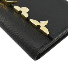 Load image into Gallery viewer, LOUIS VUITTON Capucines Crown Flowers Taurillon Leather Wallet Black
