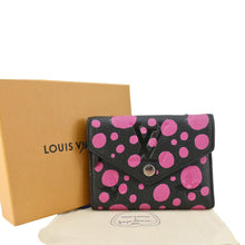 Load image into Gallery viewer, LOUIS VUITTON LV X YK Victorine Polka Dot Monogram Empreinte Leather Wallet Fuchsia
