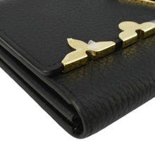 Load image into Gallery viewer, LOUIS VUITTON Capucines Crown Flowers Taurillon Leather Wallet Black
