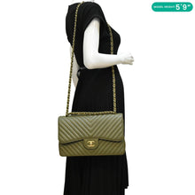 Load image into Gallery viewer, CHANEL Classic Jumbo  Crossbody Bag Olive dumy look
